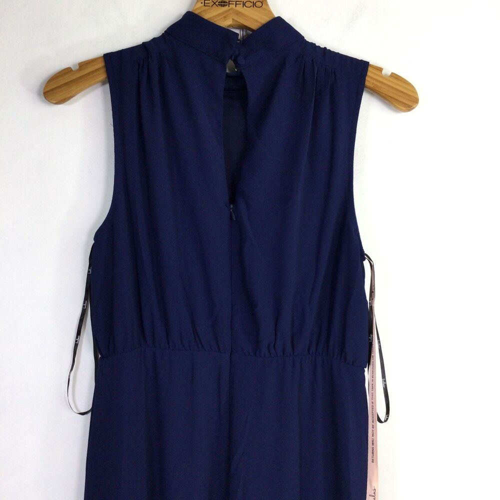 Lulus Womens Mock-Neck Maxi Dress Sleeveless Casual Navy Blue Size Medium NWT - Picture 12 of 16